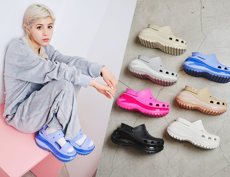 crocs/クロックス CLASSIC MEGA CRUSH CLOG 厚底-