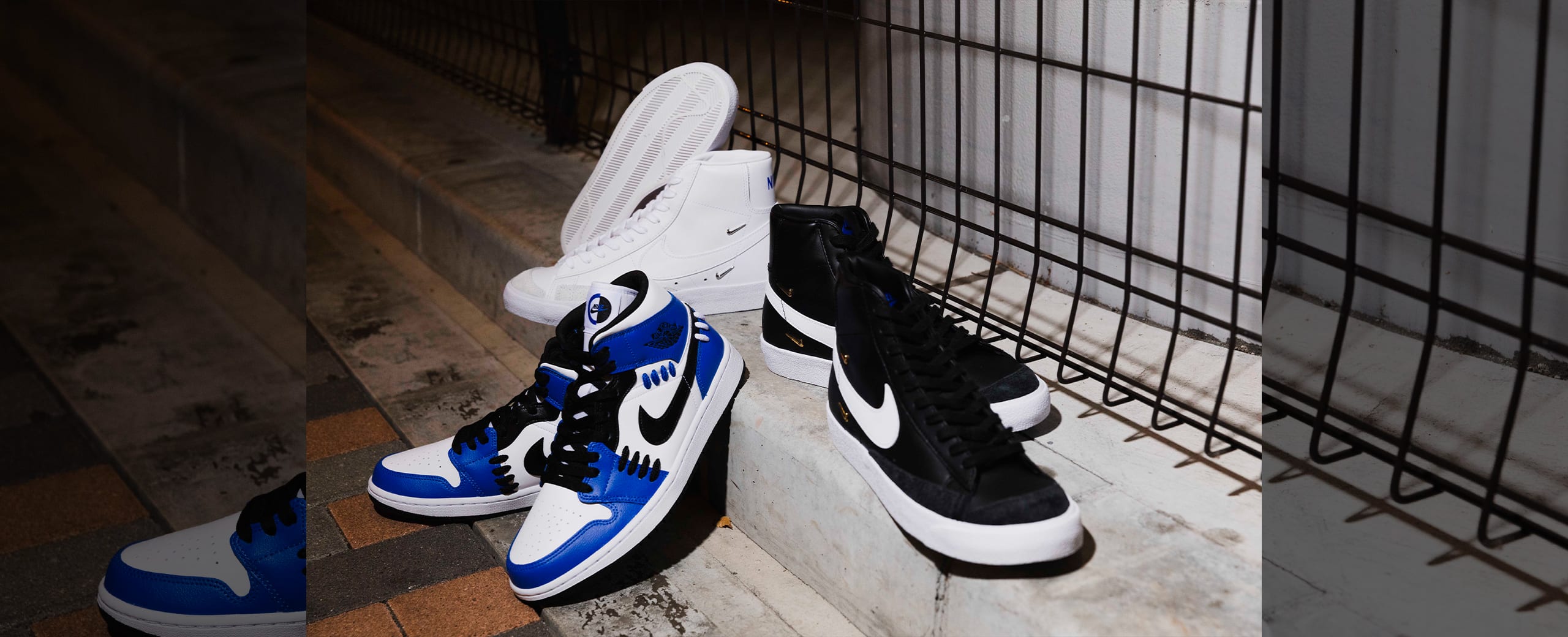 NIKE W BLAZER MID '77 SE BLACK/WHITE-HYPER ROYAL-WHITE 20HO-I