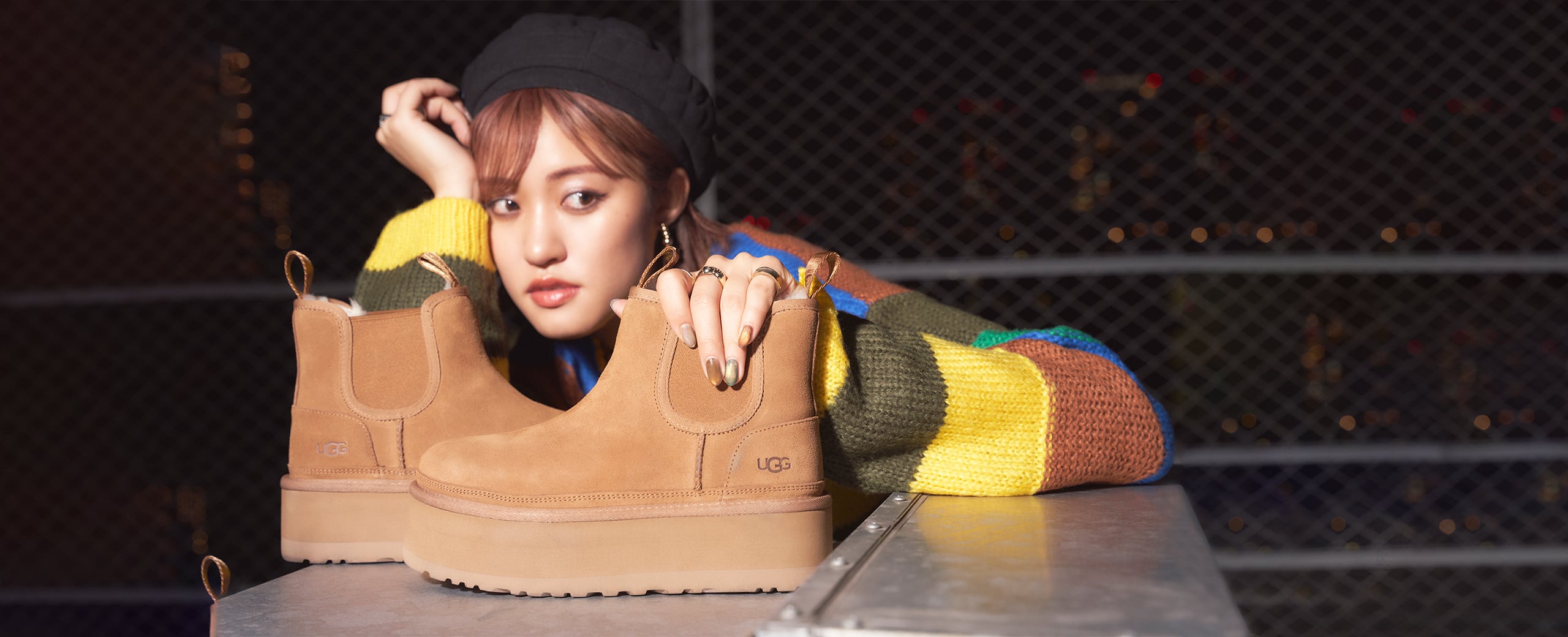 "王林さんが履く、UGG PLATFORM COLLECTION"