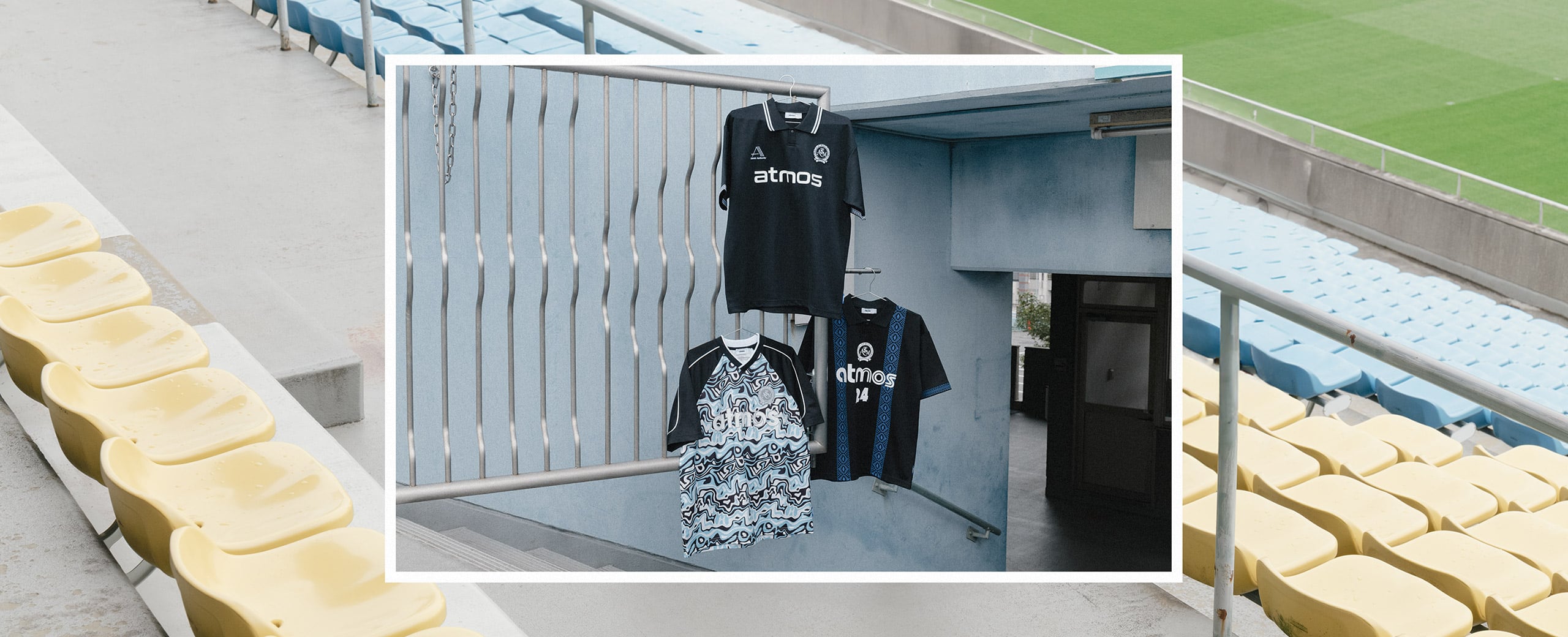 "atmos Soccer Jersey Collection | オリジナルパターンでデザインした、トレンドのサッカージャージが登場。"
