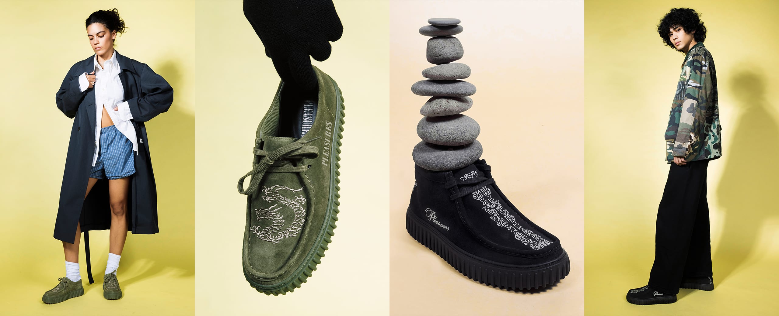 "Clarks x PLEASURES Torhill Collection"