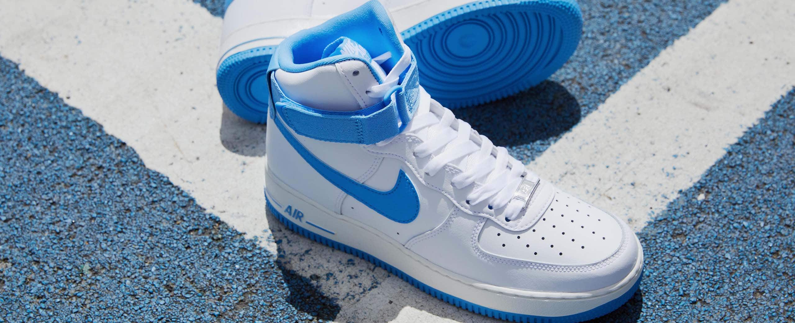 Nike WMNS AIR FORCE 1 HIGH OG QS White - WHITE/UNIVERSITY BLUE-SAIL