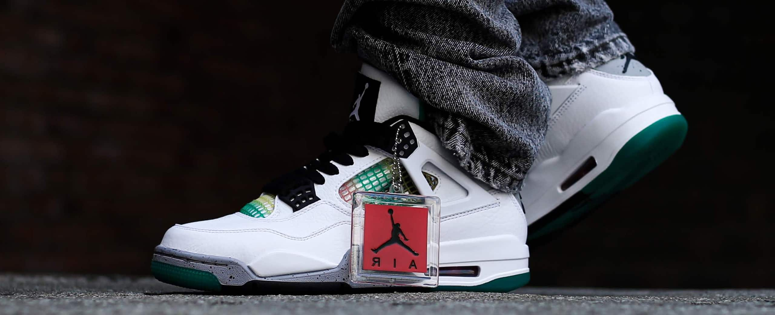 JORDAN BRAND WMNS AIR JORDAN 4 RETRO WHITE/BLACK-UNIVERSITY RED ...