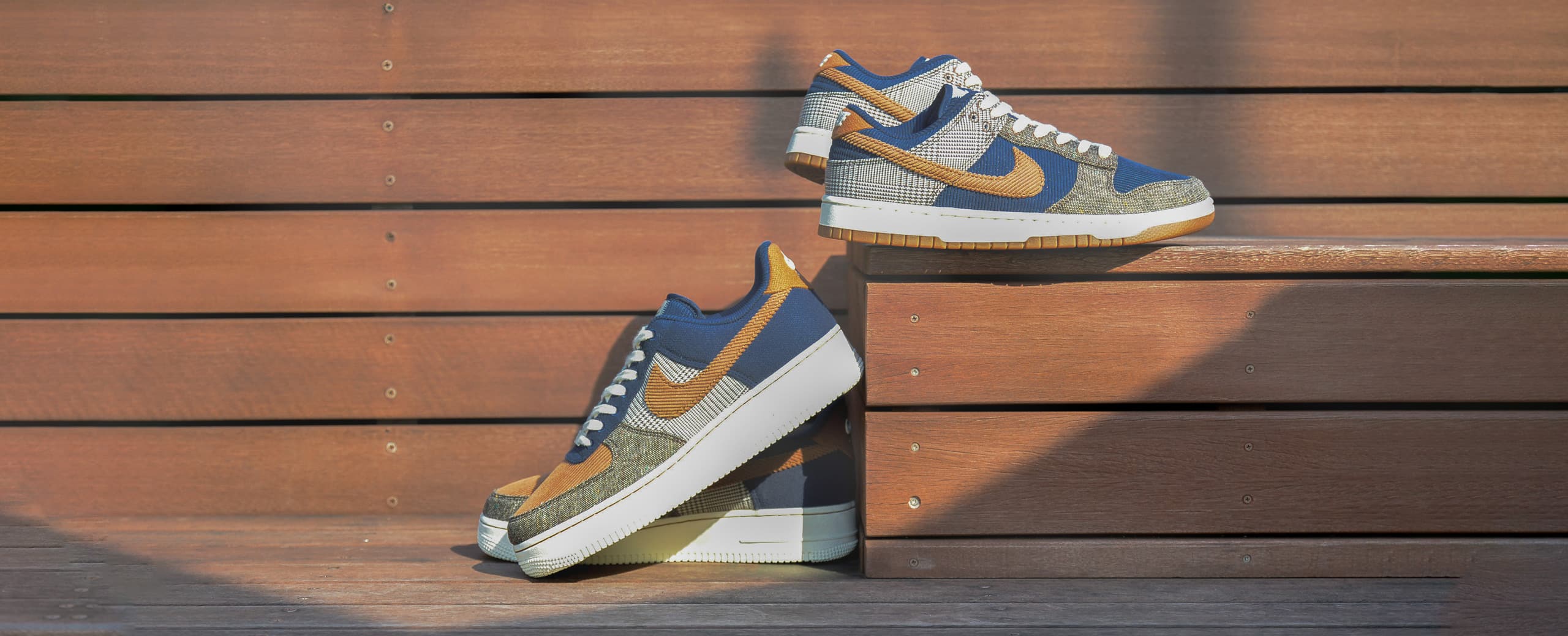 NIKE AIR FORCE 1 '07 PRM MIDNIGHT NAVY/ALE BROWN-PALE IVORY