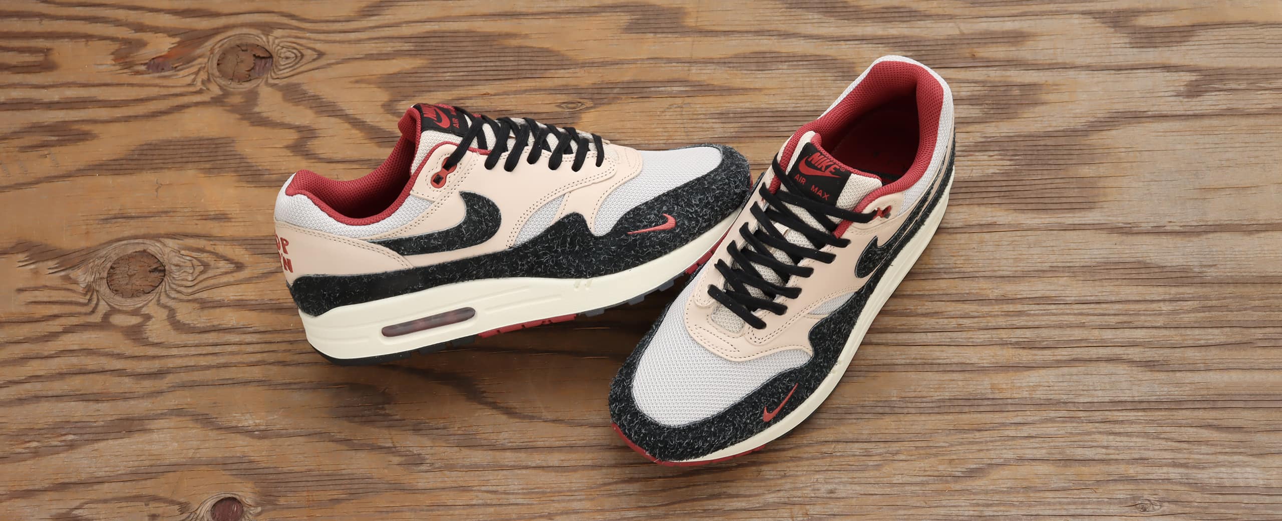 NIKE AIR MAX 1 PRM PEARL WHITE/BLACK-VAST GREY-CEDAR 23HO-S