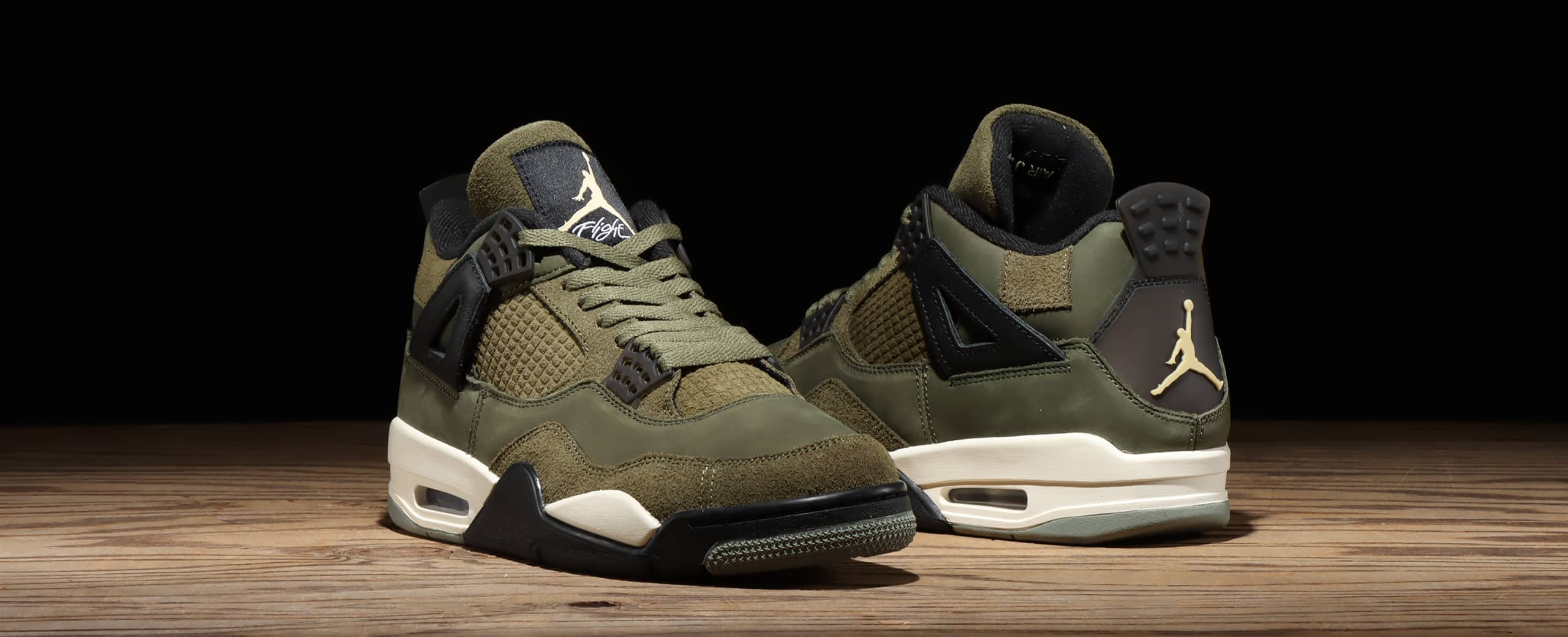 JORDAN BRAND AIR JORDAN 4 RETRO SE CRAFT MEDIUM OLIVE/PALE VANILLA ...