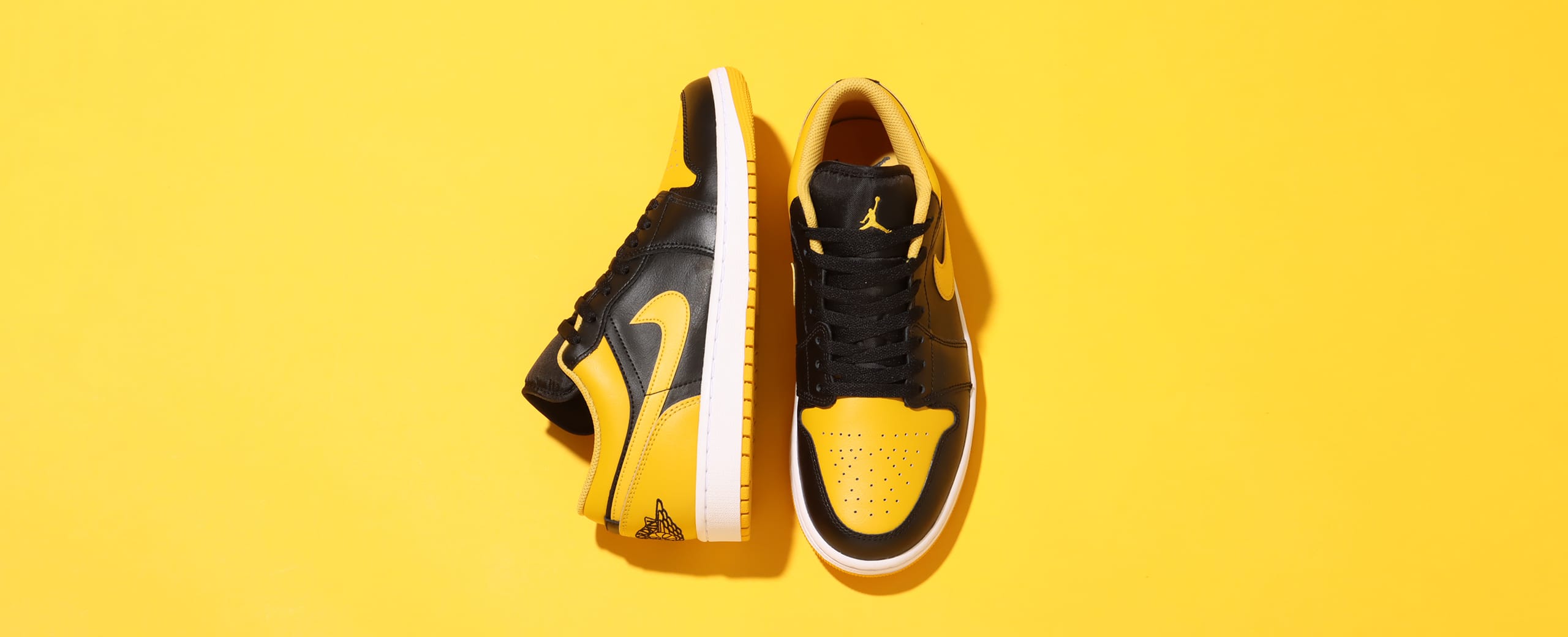 JORDAN BRAND AIR JORDAN 1 LOW BLACK/YELLOW OCHRE-WHITE