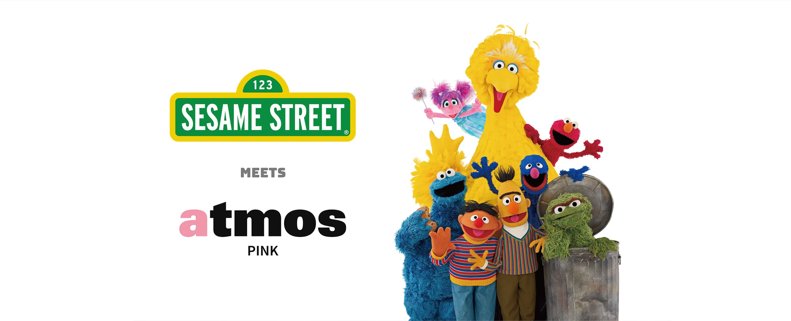 atmos pink meets SESAME STREET Character Sweatshirt (GRAY)