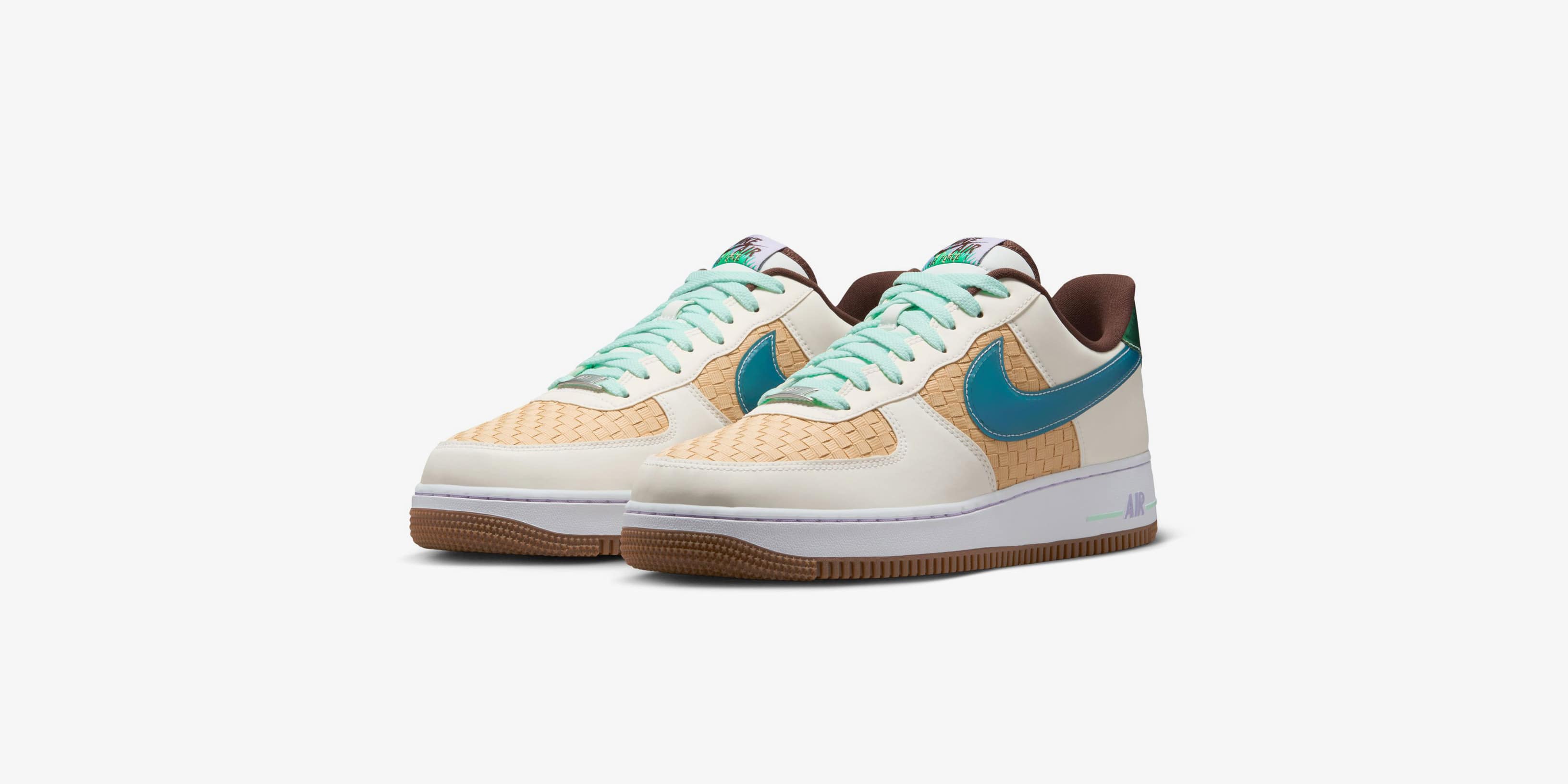 NIKE AIR FORCE 1 RETRO QS SUMMIT WHITE/GLACIER BLUE-MINT NIKE AIR FORCE 1 RETRO QS SUMMIT WHITE/GLACIER BLUE-MINT