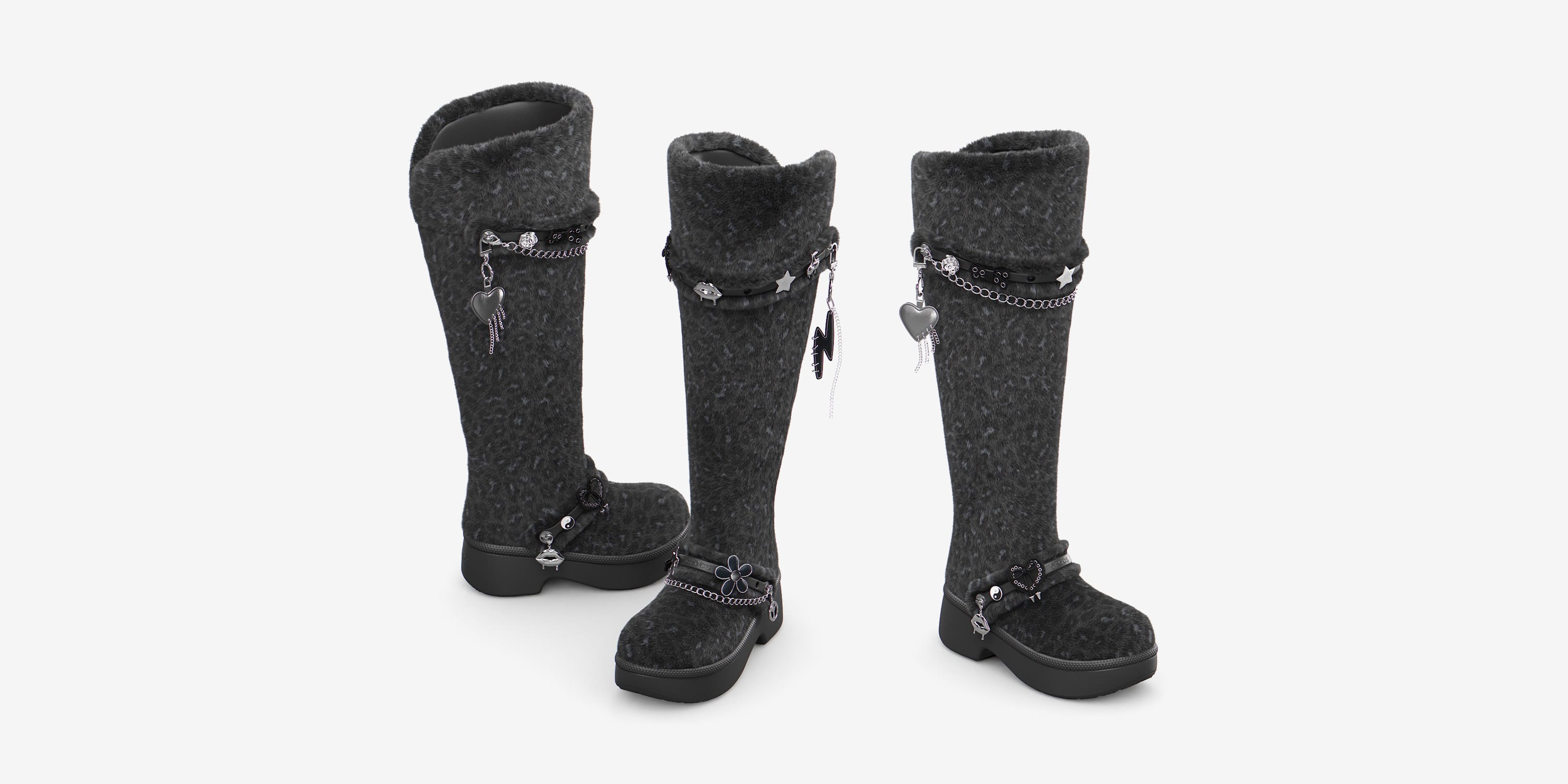 crocs Unfurgettable Leopard Knee High Boot