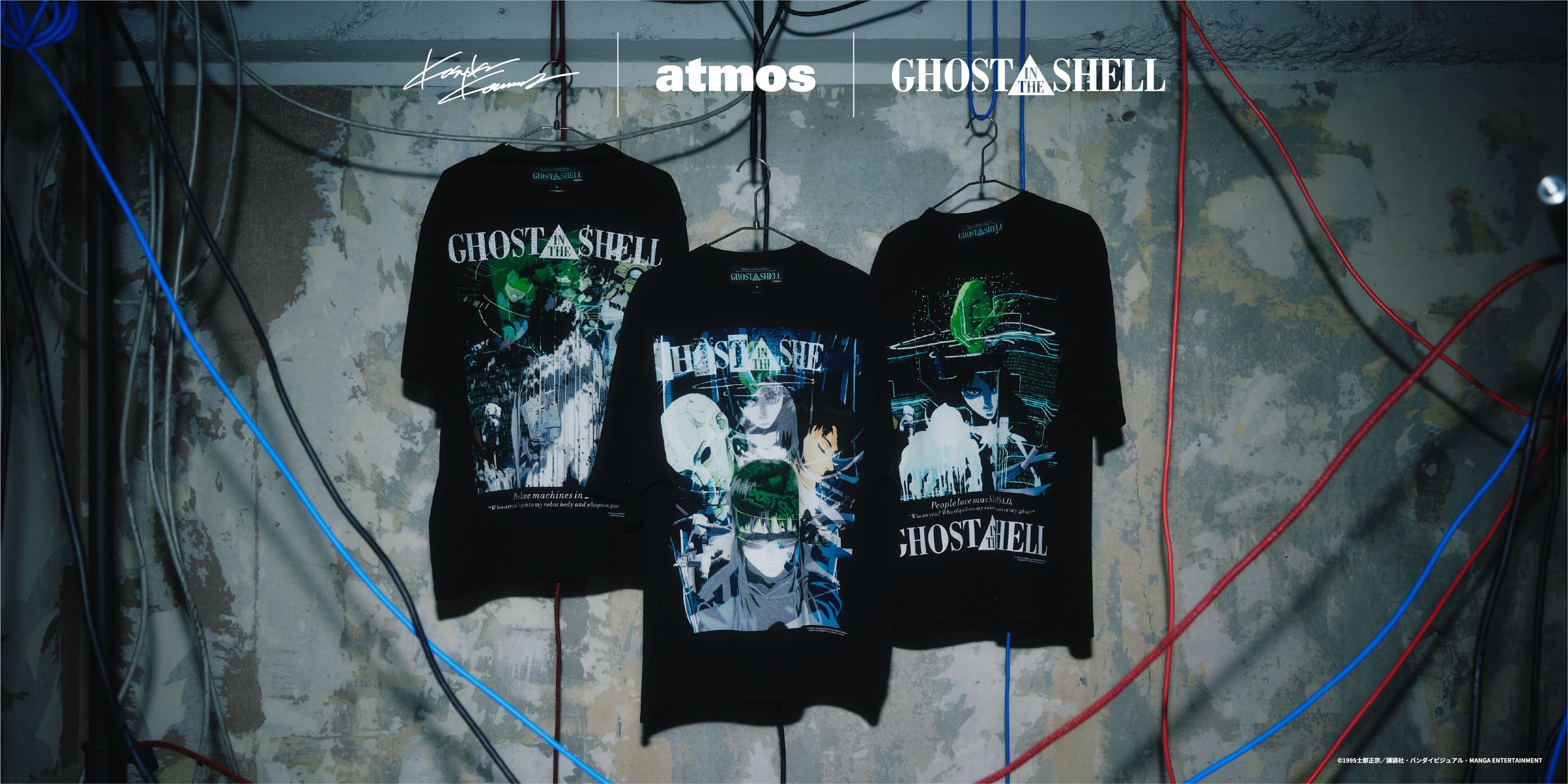GHOST IN THE SHELL x Kosuke Kawamura x atmos T-shirt 01