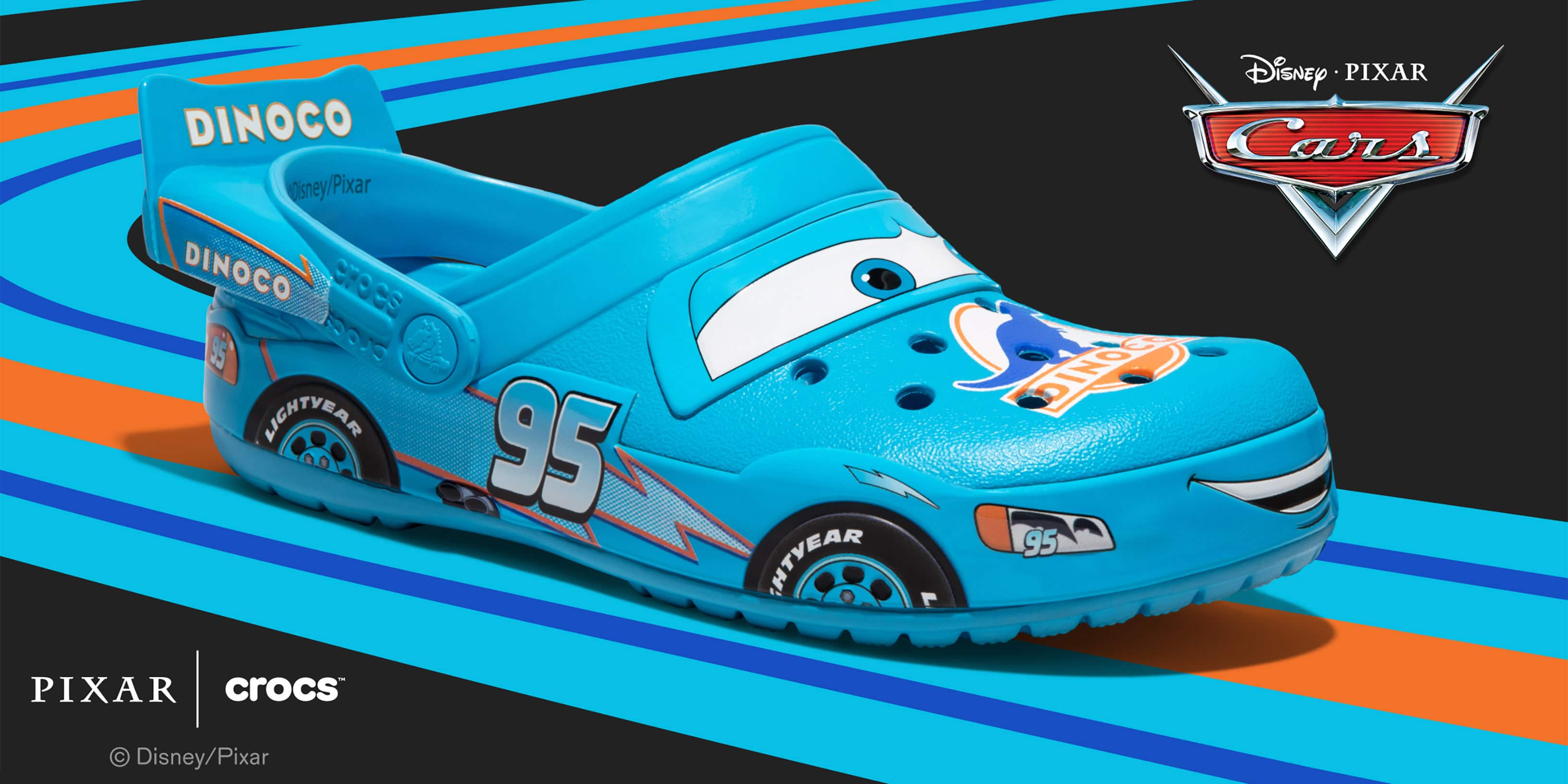 crocs x cars Lightning McQueen Dinoco Crocband Clog