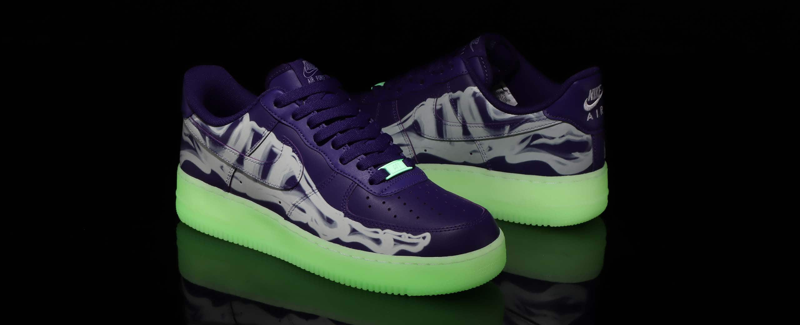 NIKE AIR FORCE 1 '07 SKELETON QS COURT PURPLE/COURT PURPLE-WHITE