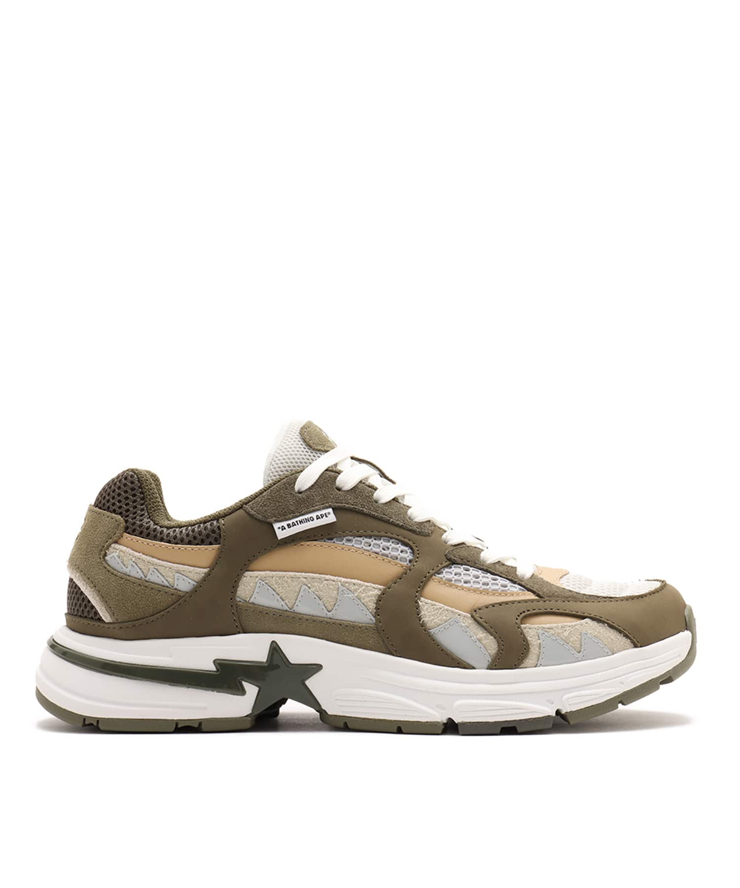 A BATHING APE SHARK STA #2 OLIVEDRABの画像