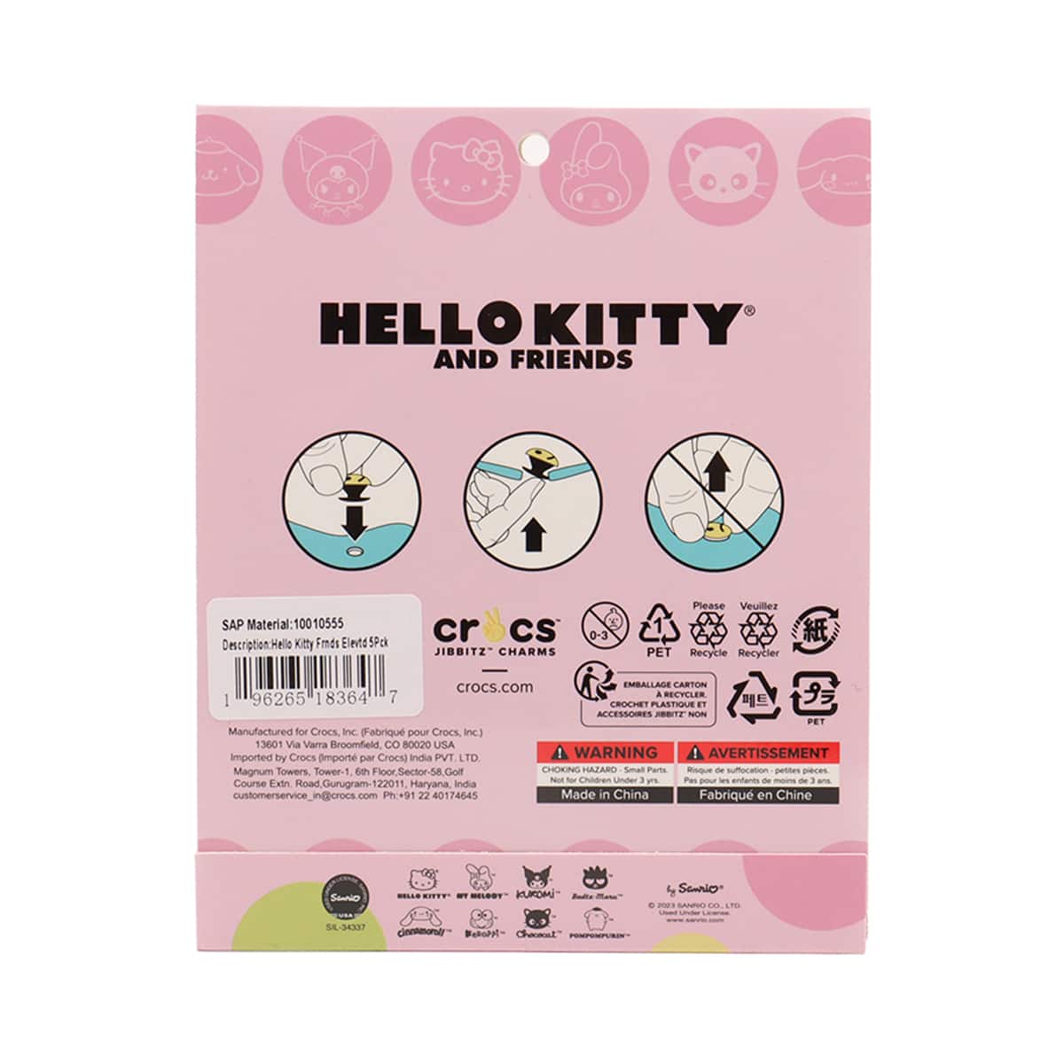 crocs Hello Kitty Frnds Elevtd 5Pck MULTIの画像