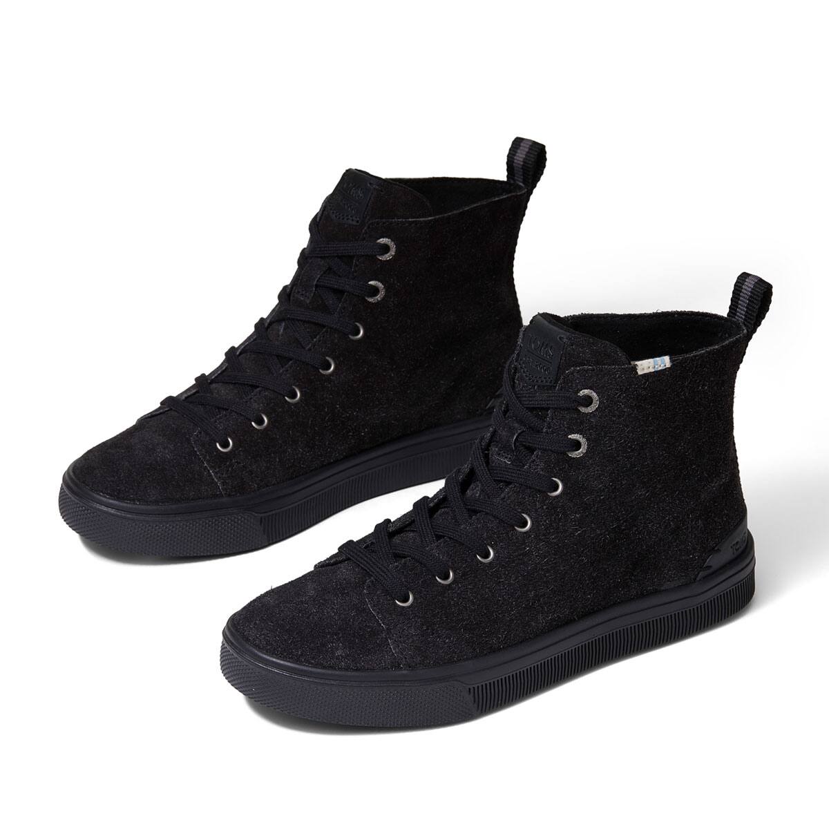 TOMS TRVL LITE HIGH Black Shaggy Suede 21FA-Iの画像
