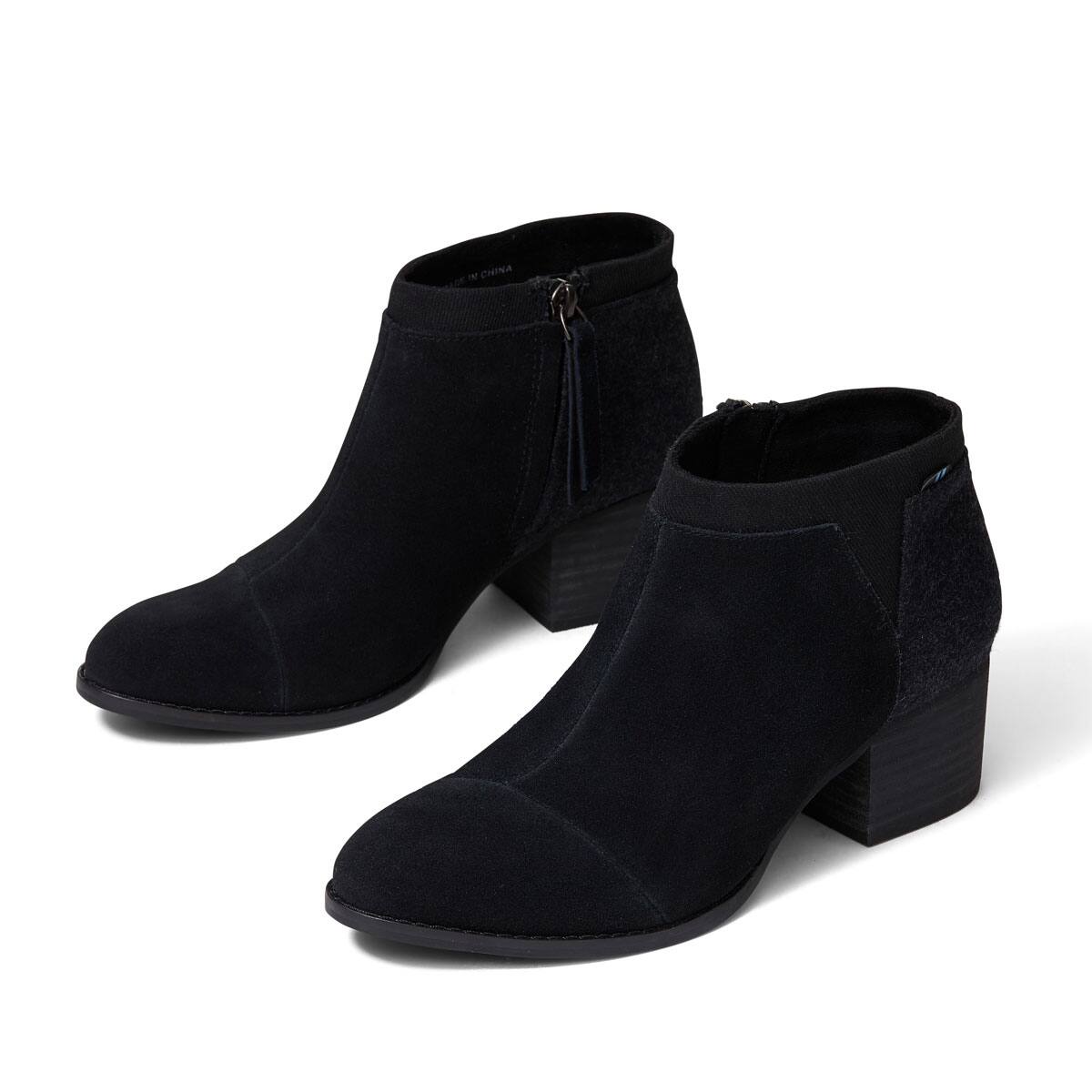 TOMS LOREN Black Suede/Felt 21FA-Iの画像