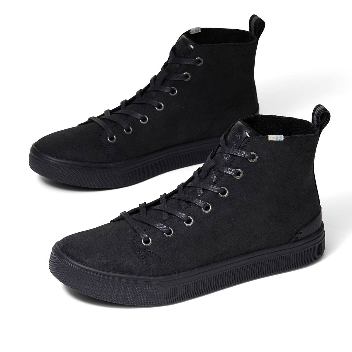 TOMS TRVL LITE HIGH Black Distressed Leather 21FA-Iの画像