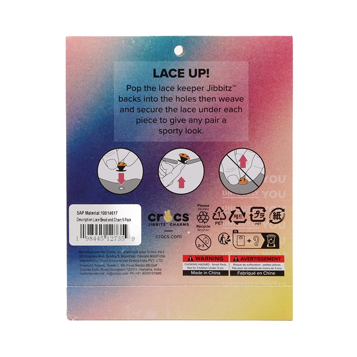 crocs Lace Bead and Chain 5 Pack MULTIの画像