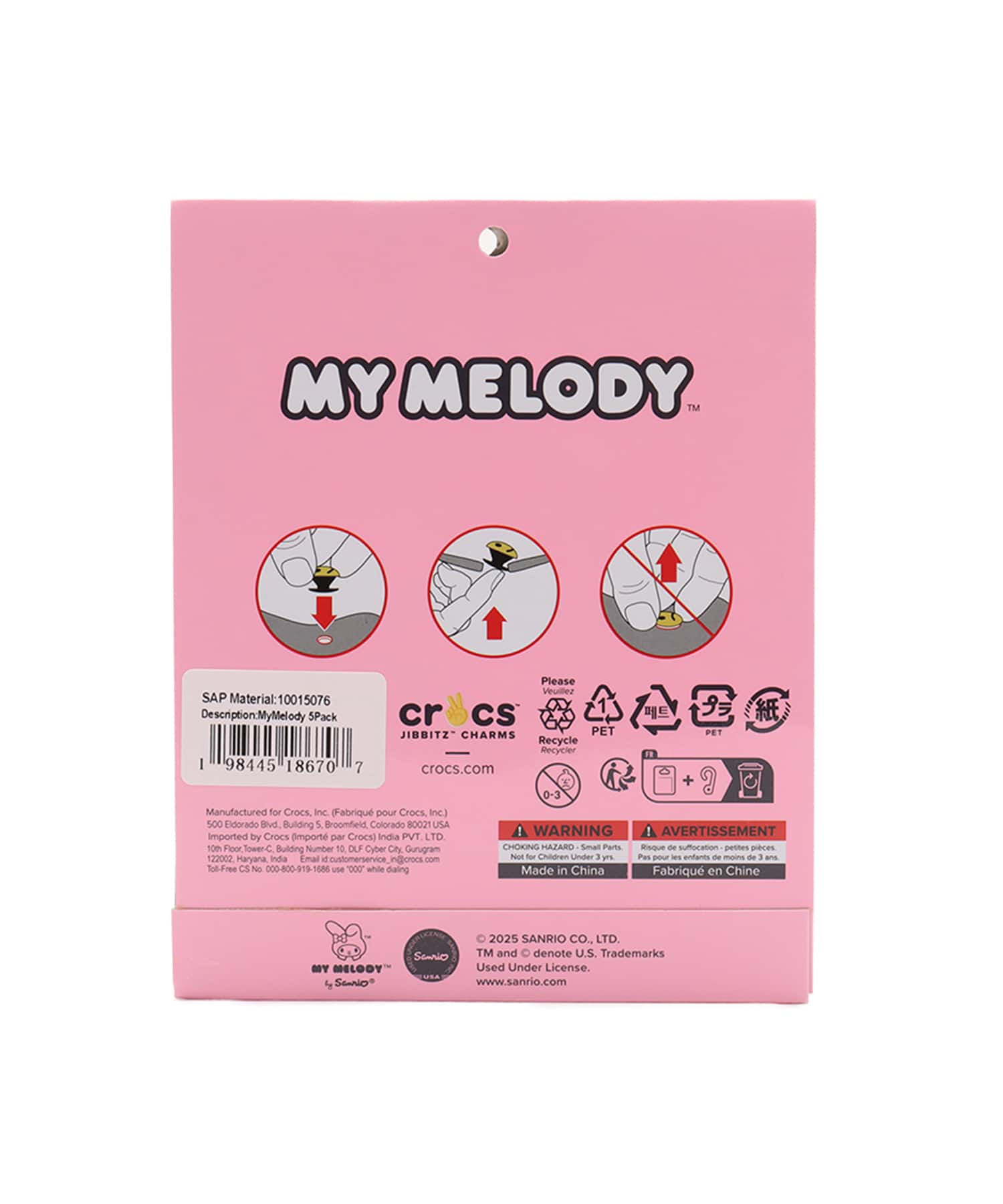 crocs MyMelody 5Pack MULTIの画像