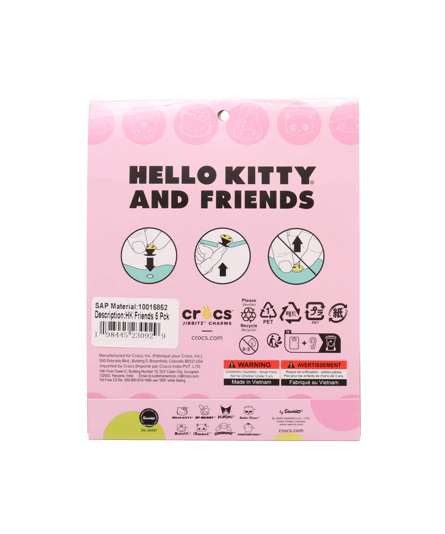 crocs Hello Kitty Friends 5 Pack mltの画像