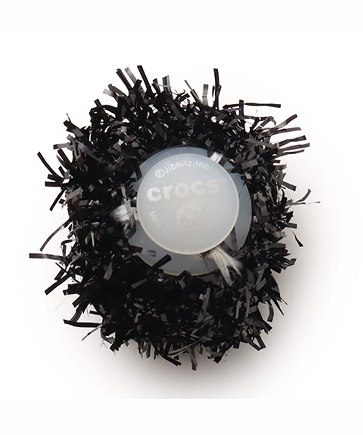 crocs Black Tinsel Pomの画像