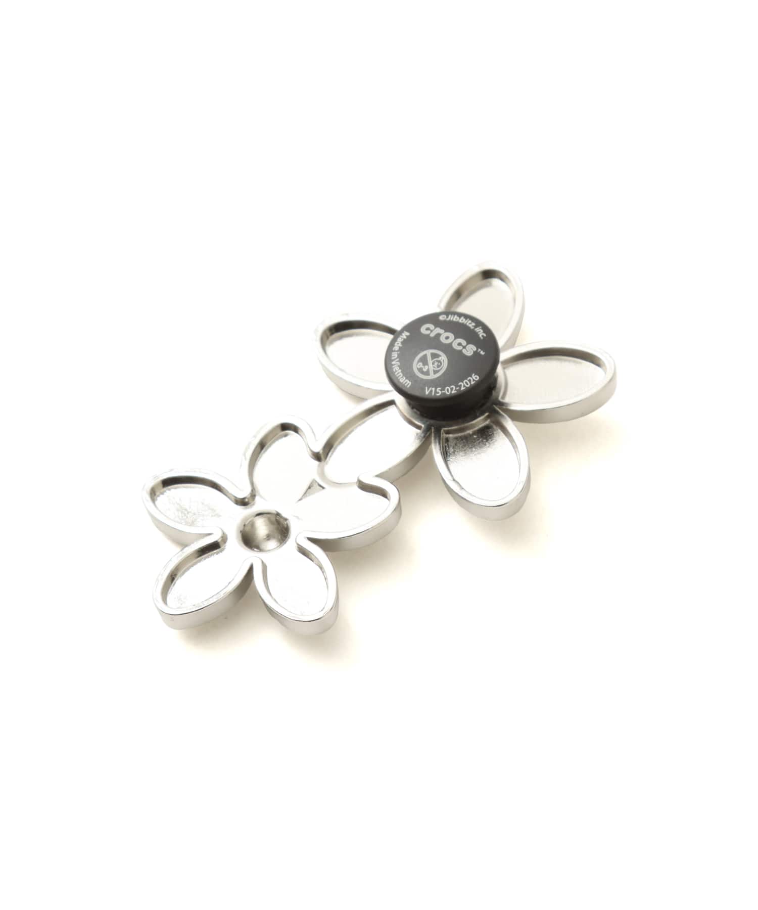 crocs Silver Double Flower Clusterの画像