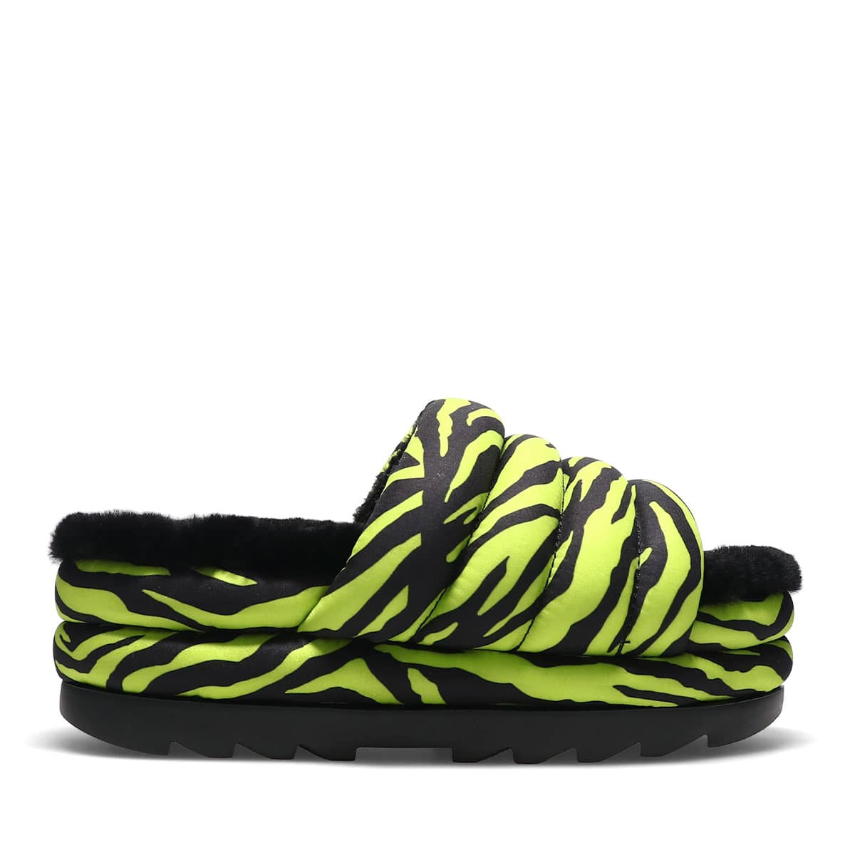 UGG W MAXI SLIDE TIGER PRINT KEY LIME 22SS-I