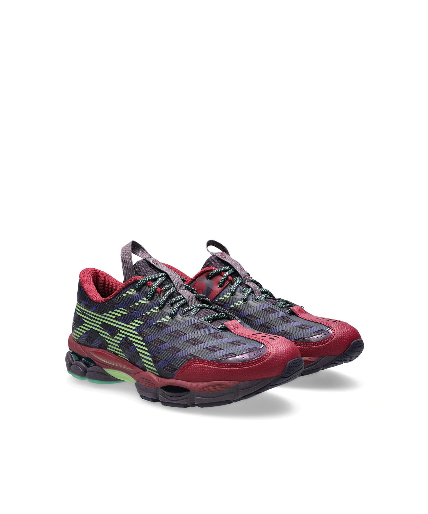 asics US8-S GEL-SJ33 DEEP PLUM/FRESH GRASSの画像