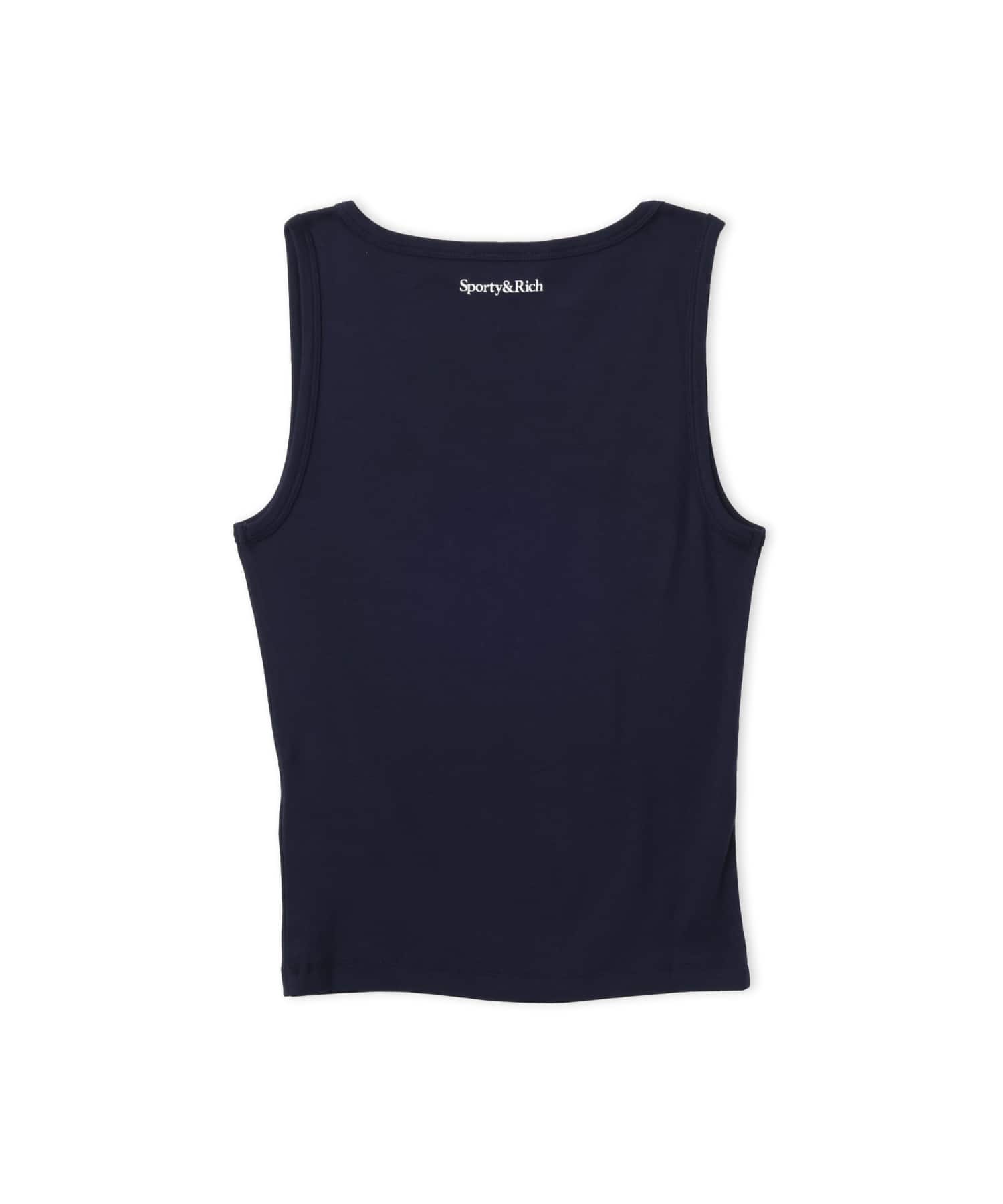 SPORTY＆RICH Yankees Krystal Cropped Tank Dark Navy/Whiteの画像