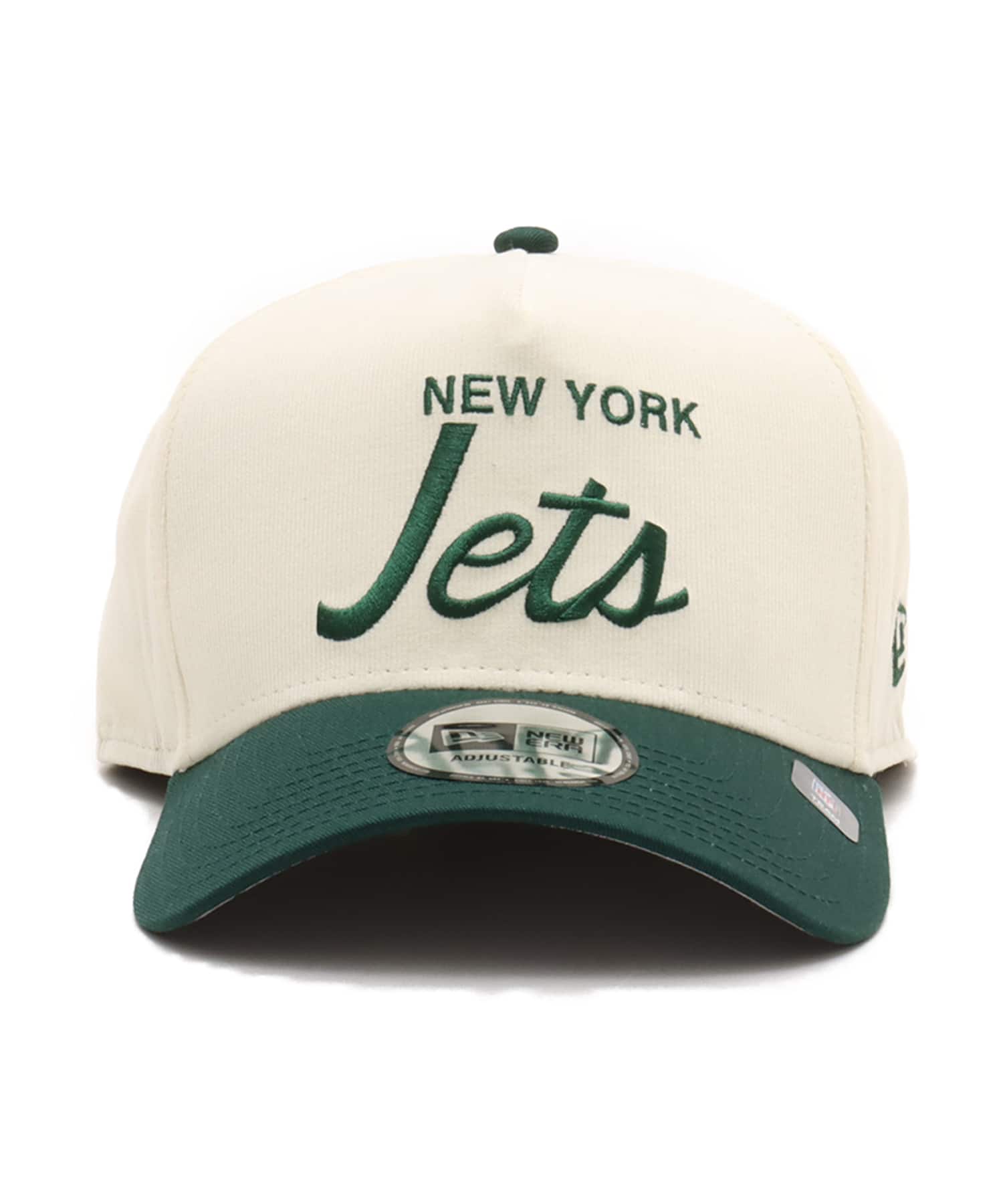 NEW ERA 9FORTY A-FRAME SUMMER CORDUROY New York Jets CHROME DARK GREEN VISOR GREENの画像