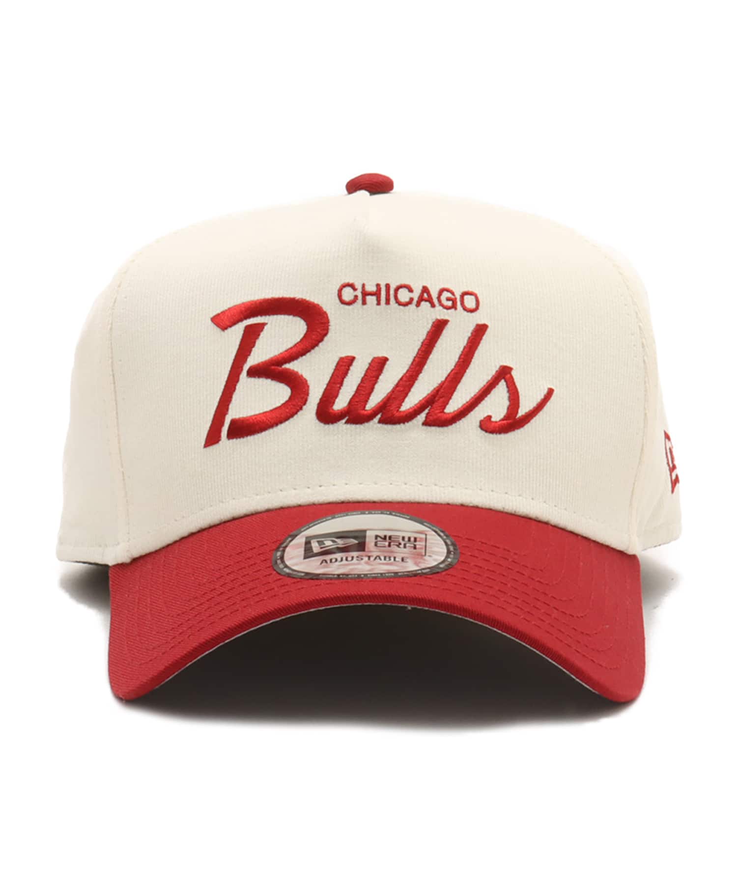 NEW ERA 9FORTY A-FRAME SUMMER CORDUROY Chicago Bulls CHROME RED VISOR REDの画像