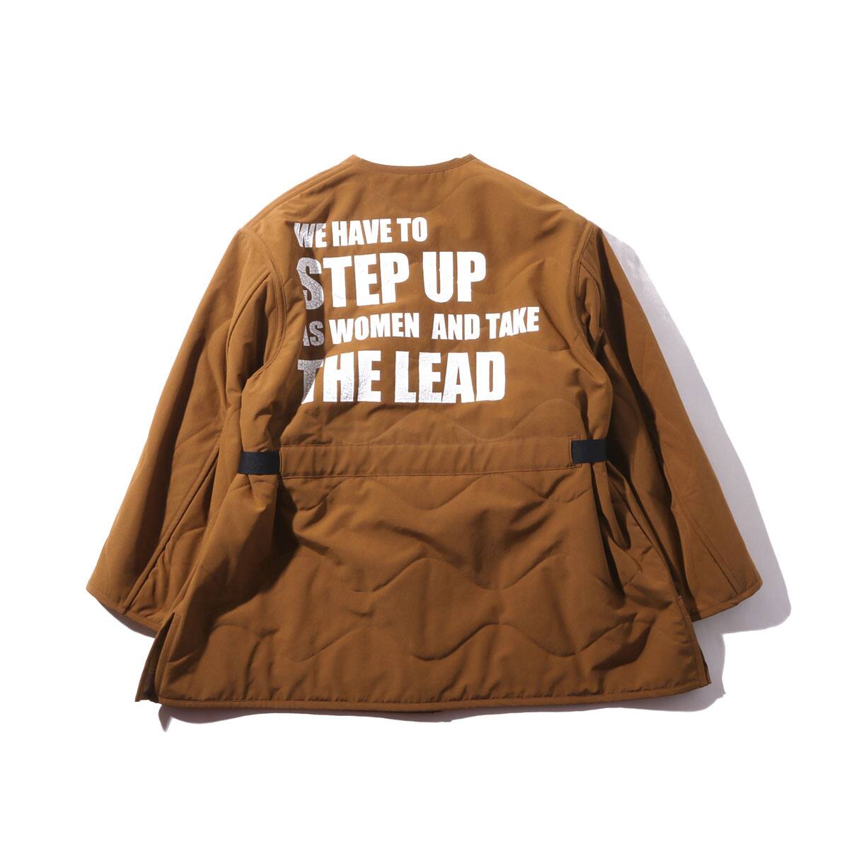 atmos pink かすれ リバーシブル コート BEIGEの画像
