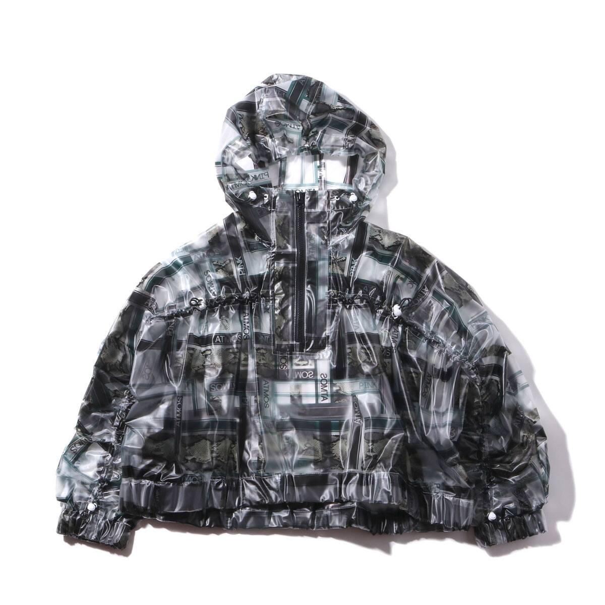 atmos pink ロゴ ジオメトリック フィルム ジャケット BLACKxGREEN 19FW-I