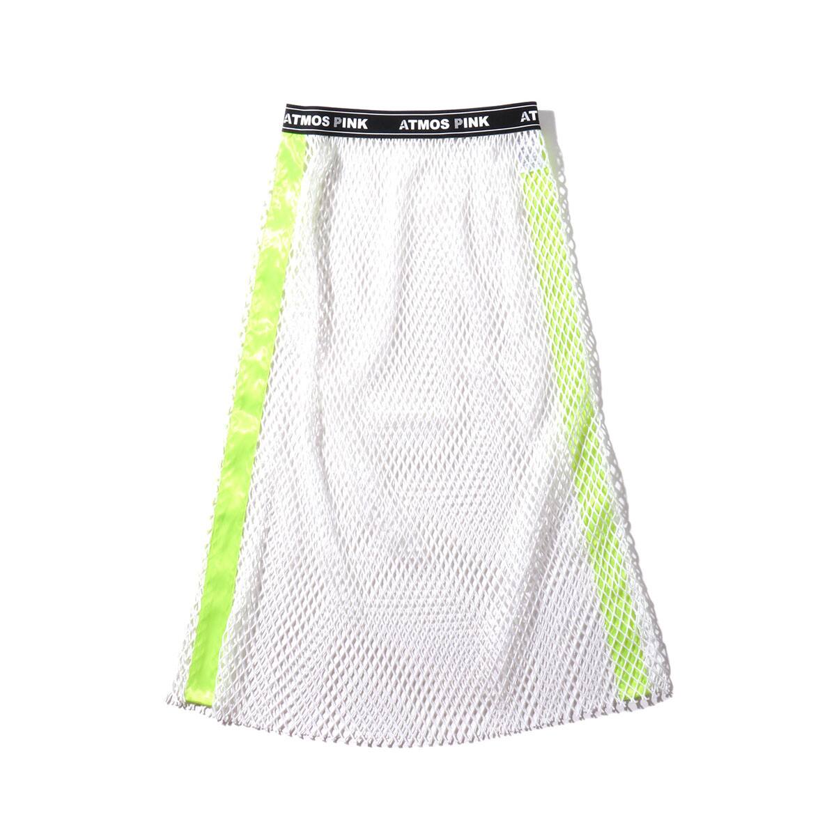 atmos pink ロゴメッシュ スカート WHITEの画像