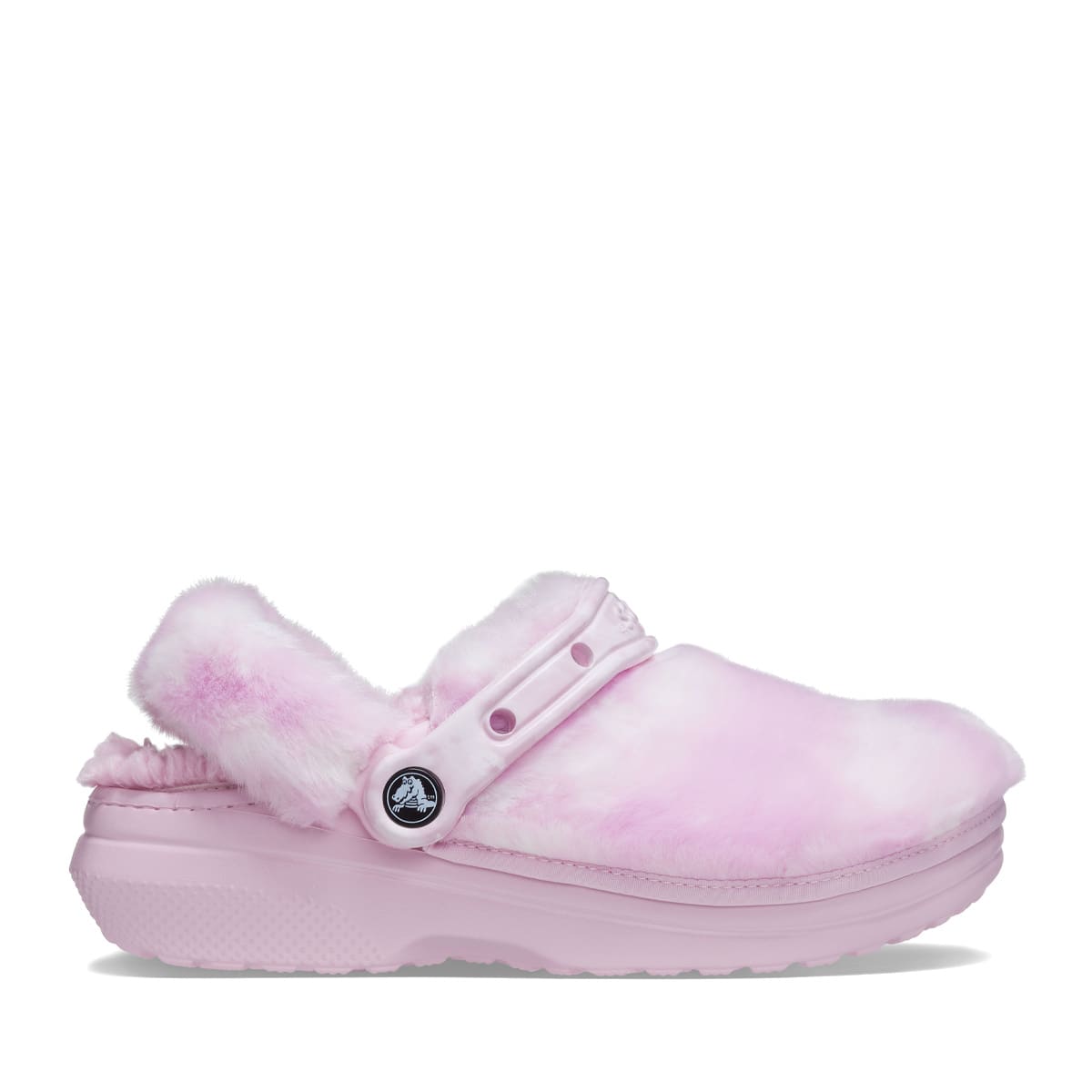 Fluffy clearance pink crocs