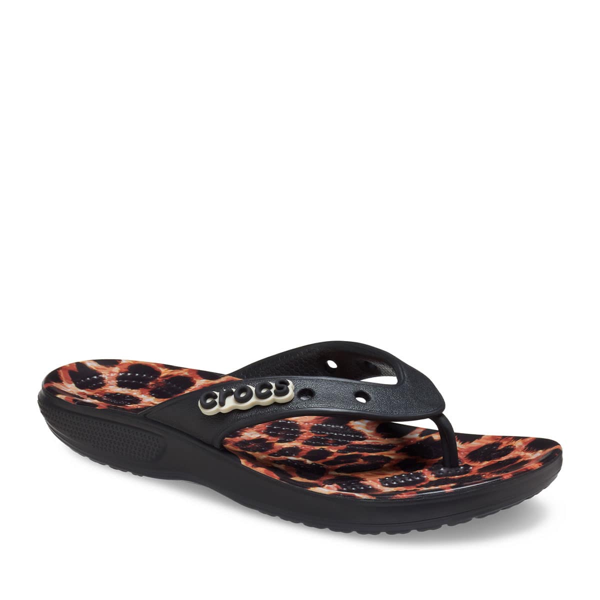 Crocs Classic Crocs Animal Remix Flip Black/Leopard の画像