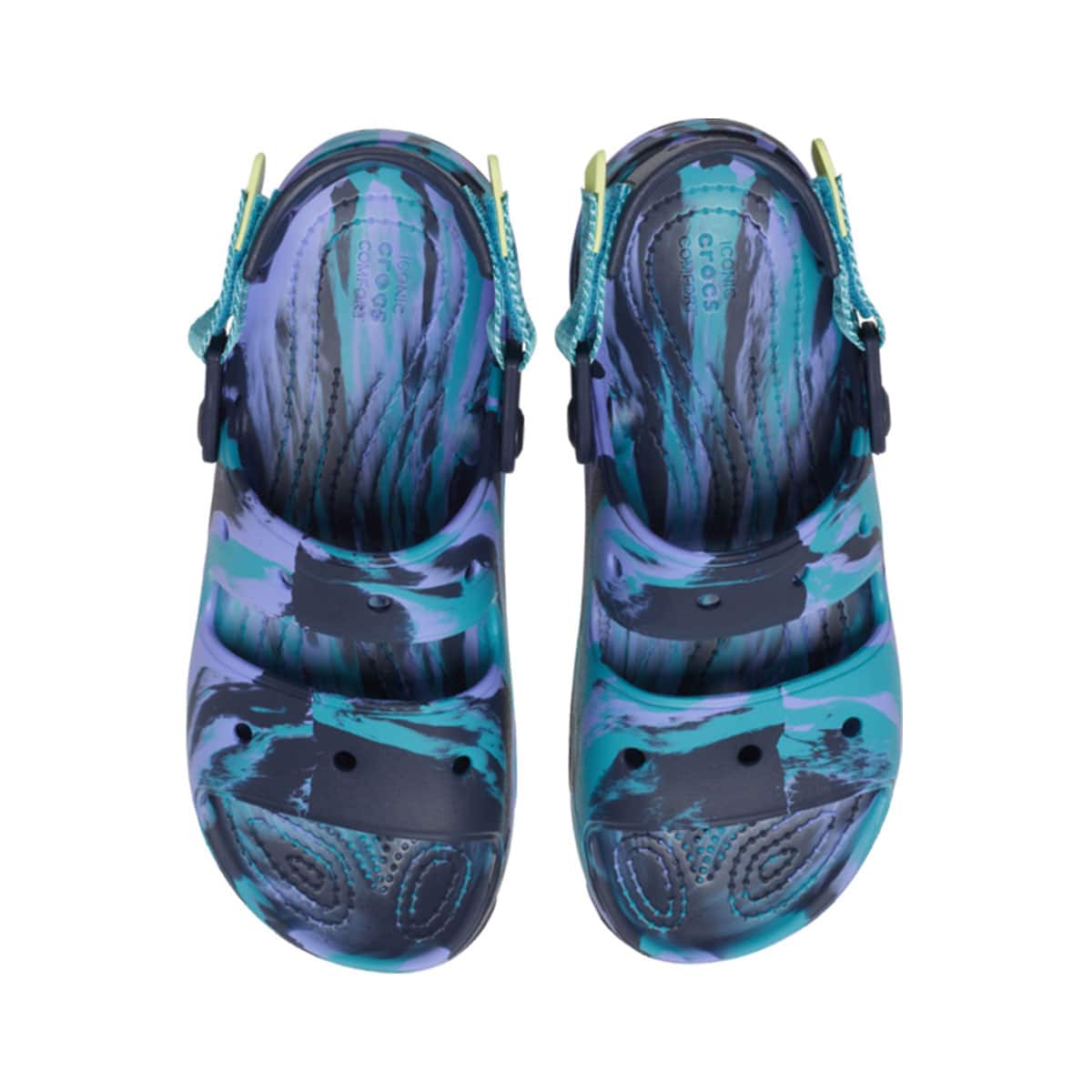 Crocs Classic AllTerrain Marbled Sandal Navy/Multi の画像