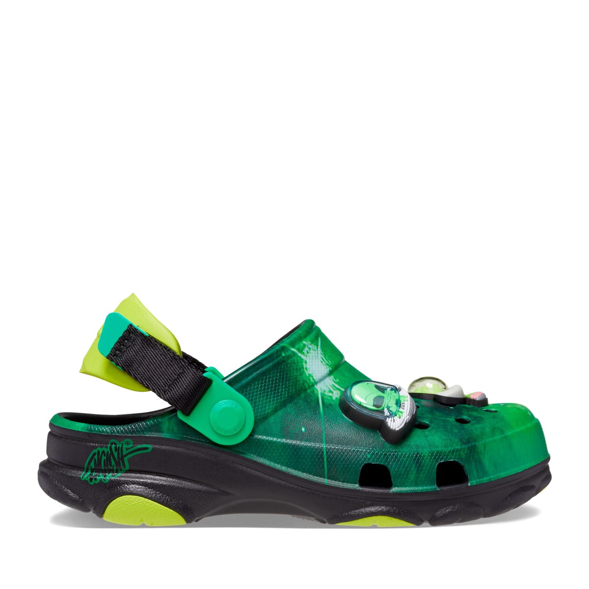 crocs Classic All Terrain Crocs x Ron English Area 54 Clog K Black/Neon Greenの画像