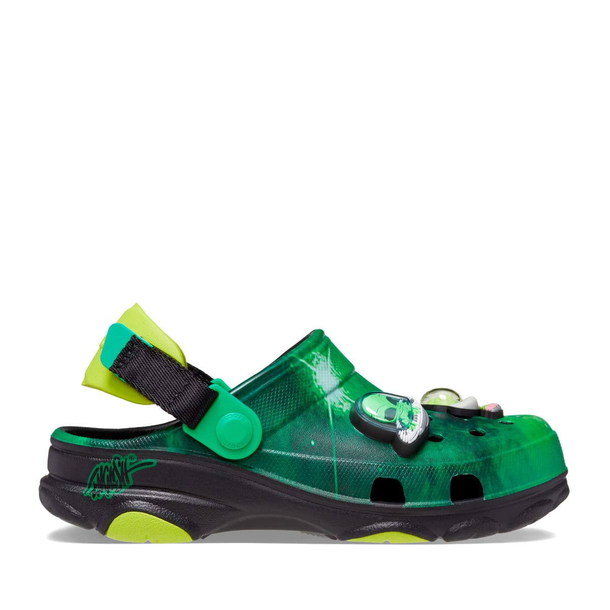 crocs Classic All Terrain Crocs x Ron English Area 54 Clog T Black/Neon Greenの画像