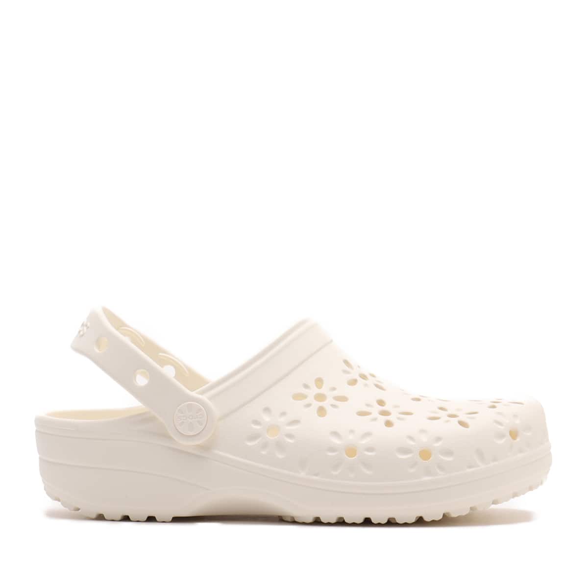 crocs Classic Floral Cut-Out Clog Chalkの画像
