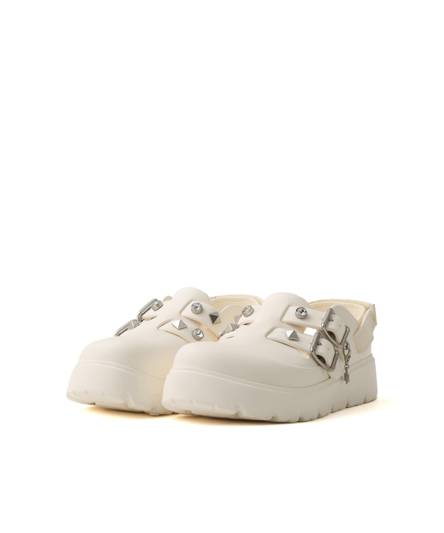 crocs Loaferette Star Studded Clog Chalkの画像