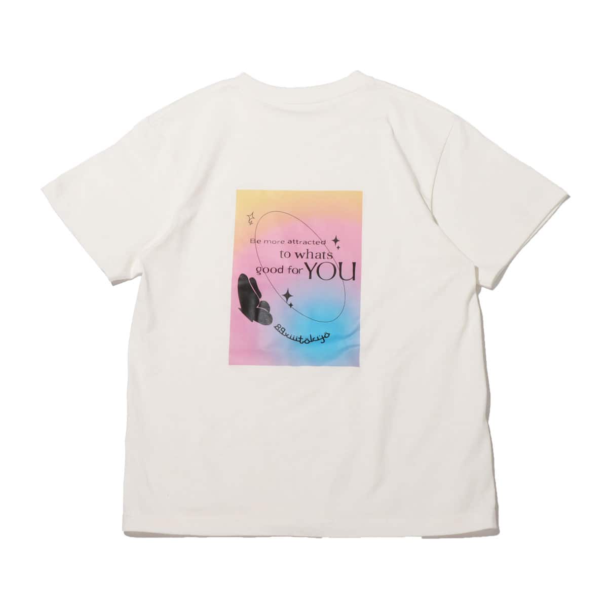 89xiiitokyo×atmos pink コラボTシャツ WHITEの画像