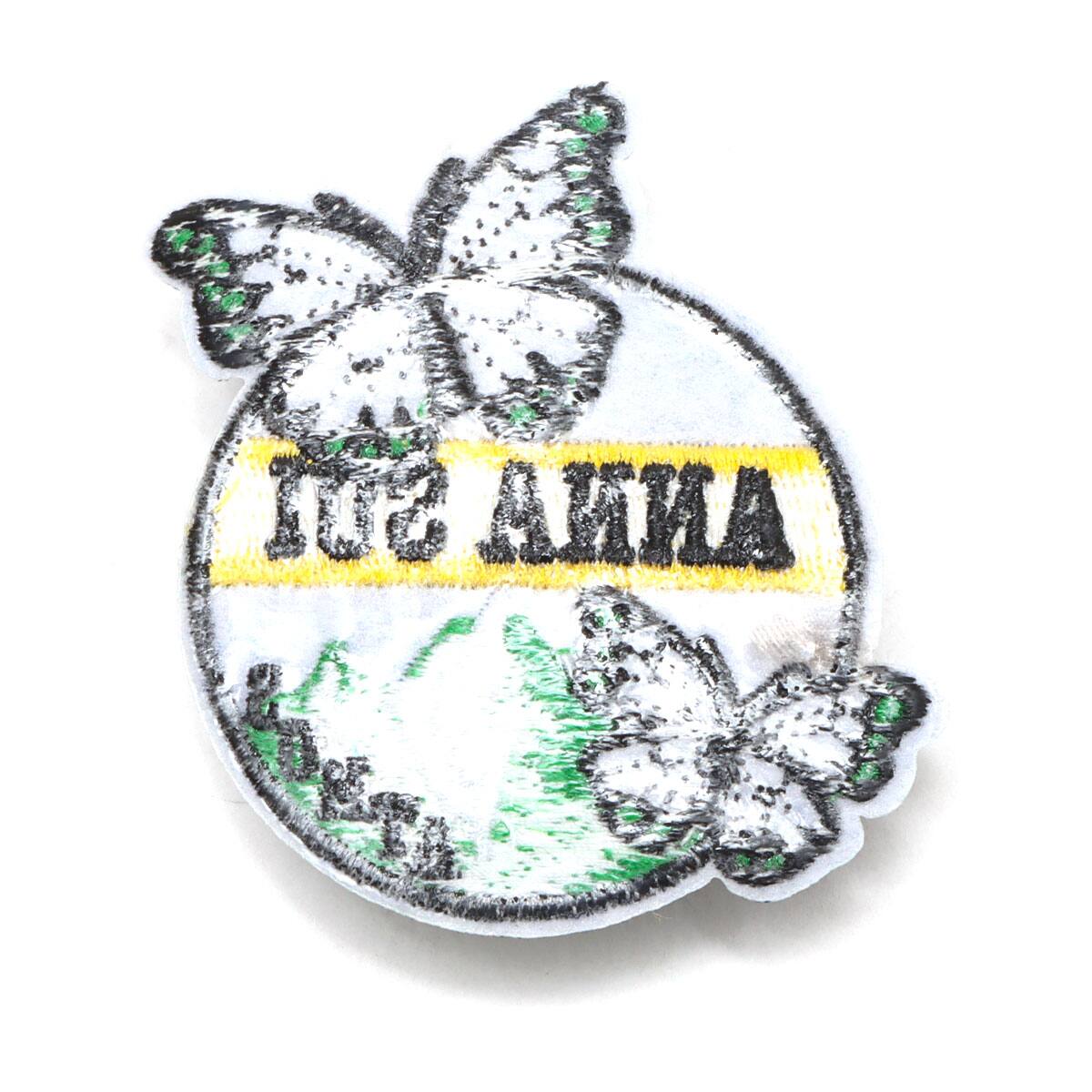 ANNA SUI ATMOS バタフライ ワッペン BLUEの画像