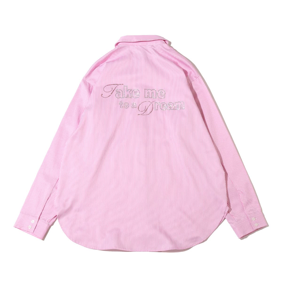 atmos pink ラインストーンストライプ シャツ PINK 22SP-I