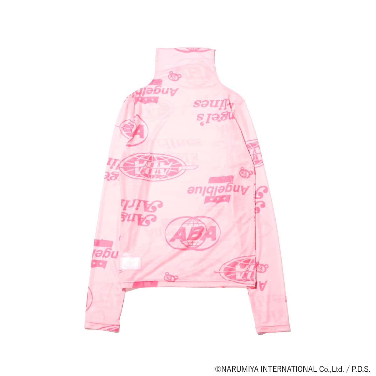 atmos pink × ANGEL BLUE パターンロゴ シースルー トップス PINK 23HO-S