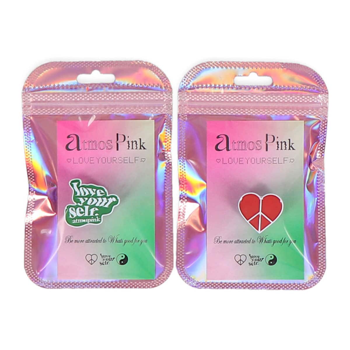 ぱくちーひとみ × atmos pink ピンズ GREENの画像