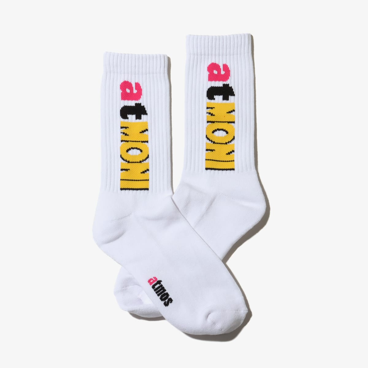 atmos pink x MONICHIKI HOUSE ATMONI CHICKEN SOCKS WHITE