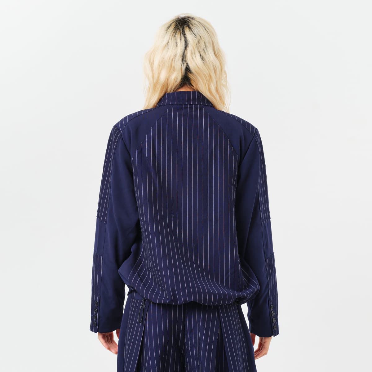 atmos pink Stripe Track Jacket NAVY の画像