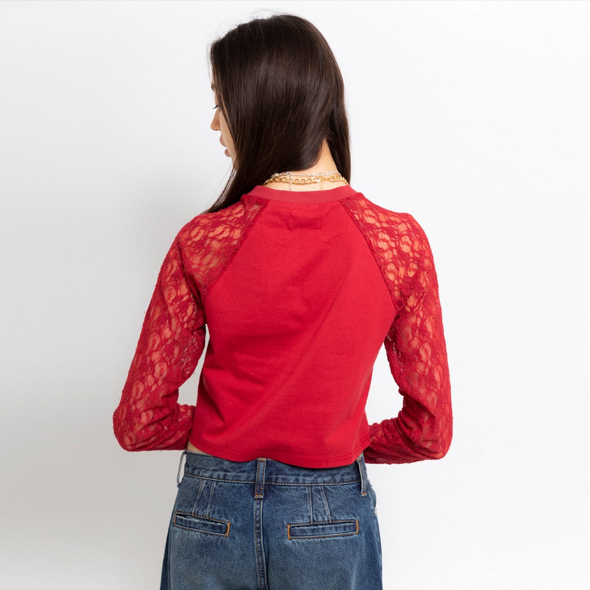 LAGUA GEM x ATMOS PINK RAGLAN TEE RED の画像